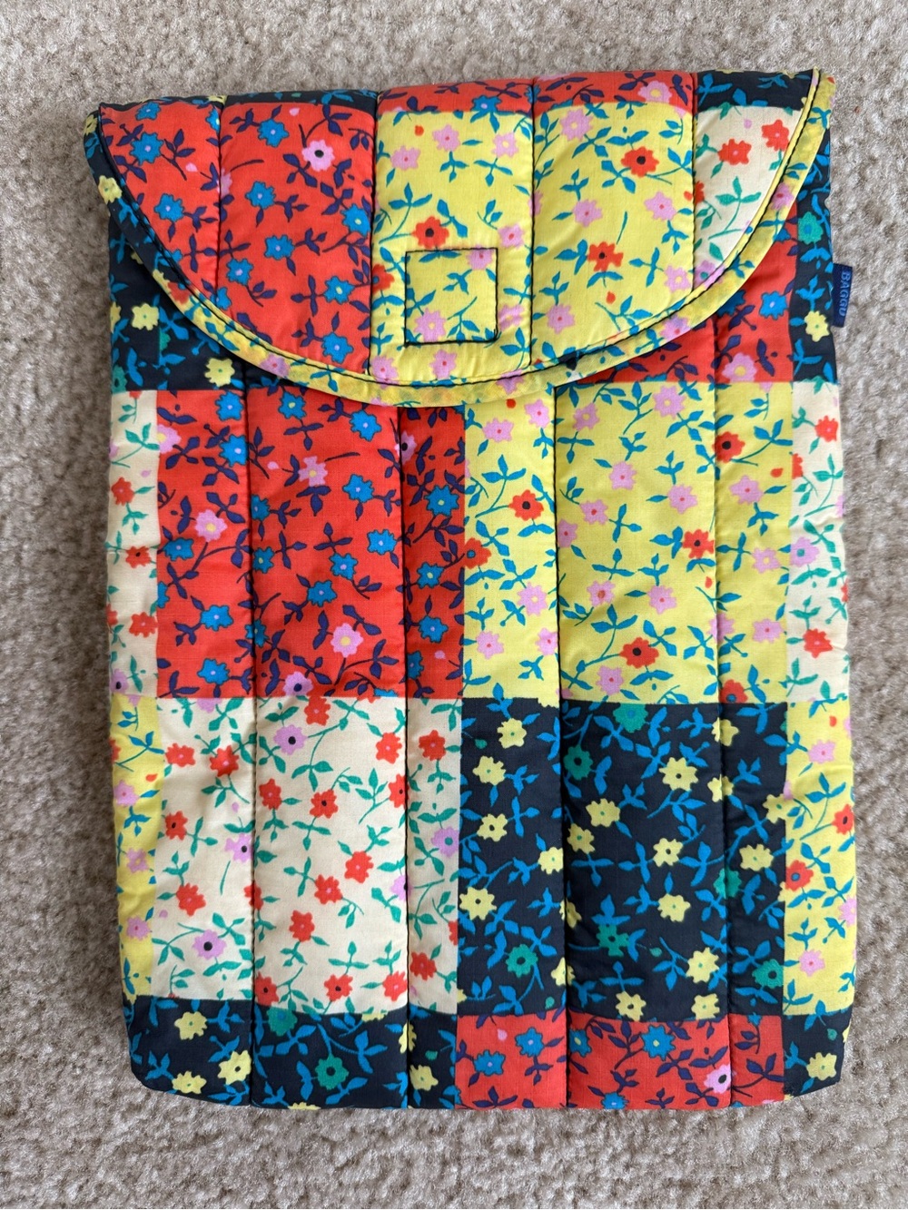 BAGGU Quilted Floral Patchwork Laptop Sleeve 13/14”